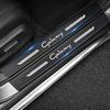 Carbon Fiber Car Door Sill Anti Kick Sticker Rear Bumper Trunk Scratch Guard Decals For Ford GALAXY Logo Exterior Accessories