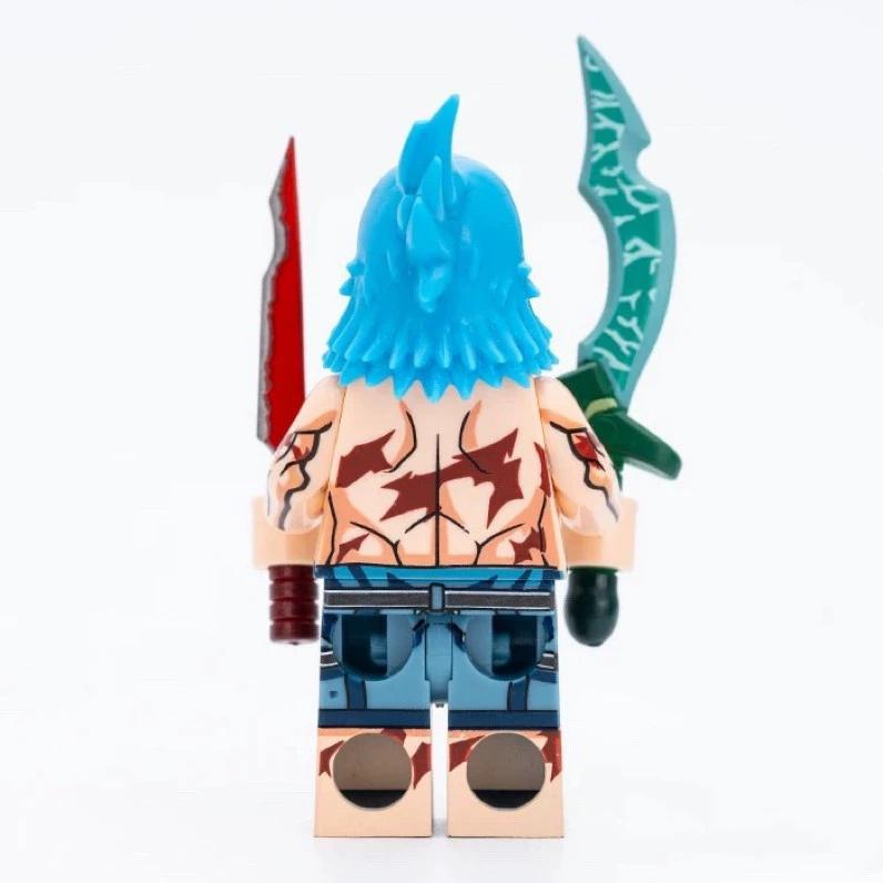 Синяя голова птицы Человеческая сборка Строительный блок Игрушка