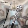 Silver White Luxury Round Handle Fashion Walking Stick for Party Decorative Walking Cane Elegant Crosier Knob Walking Stick 93cm