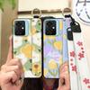 Silicone Flower Phone Case For Blackview Oscal C70 Kickstand Waterproof Dirt-resistant Shockproof Wrist Strap Durable