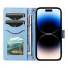 For iPhone 14 Pro Max Case Rhombus Grid Leather Phone Cover Wallet with Lanyards