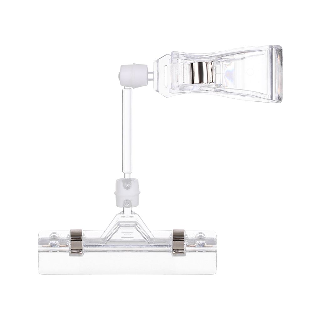 2PCS Sign Card  Double Clips Useful Transparent Plastic Advertising Folder  Display Holder