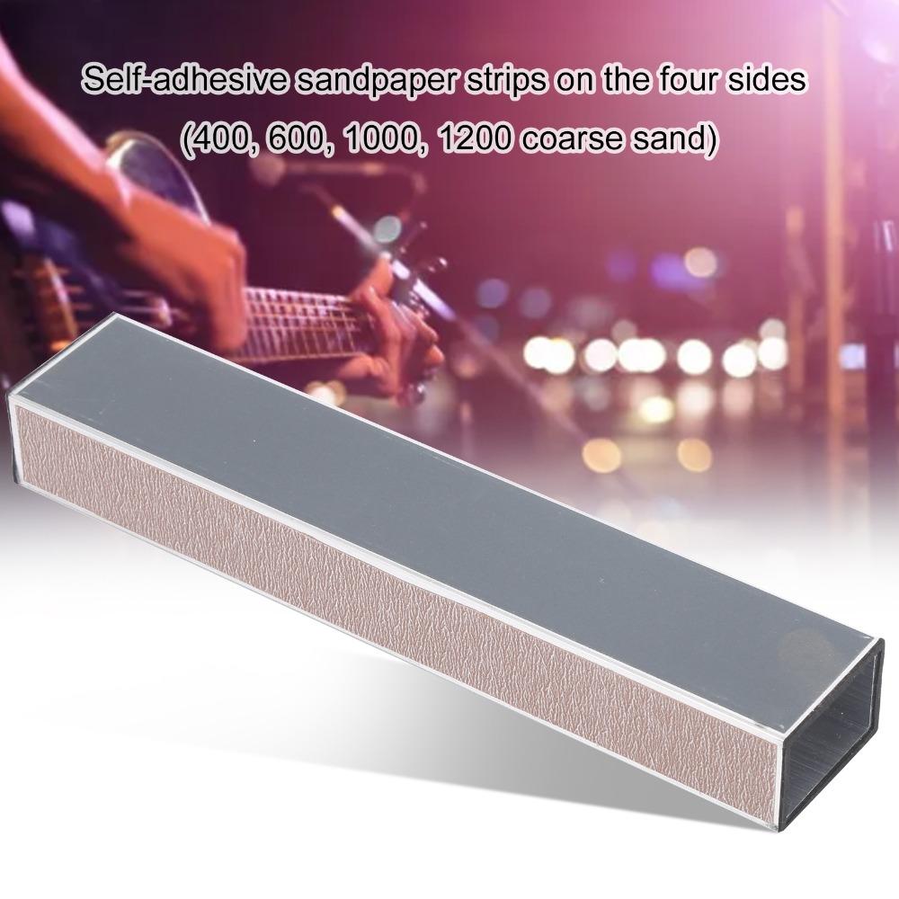 Aluminum alloy + sandpaper Fret Leveling Beam Sand‑toned Fret Leveling Bar For Guitar Repair