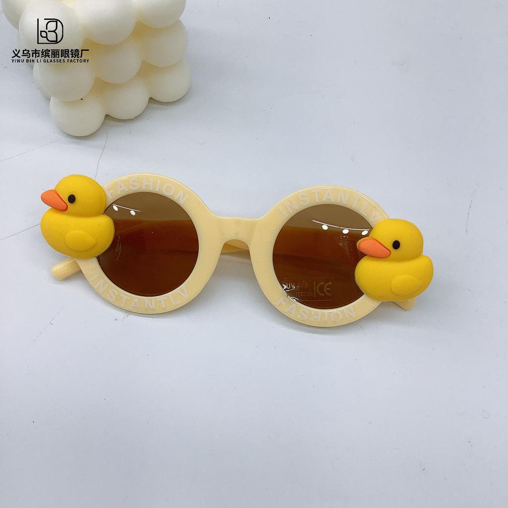 Модные милые маленькие желтые утки-утки, солнцезащитные очки с защитой от ультрафиолета для детей, модные детские очки