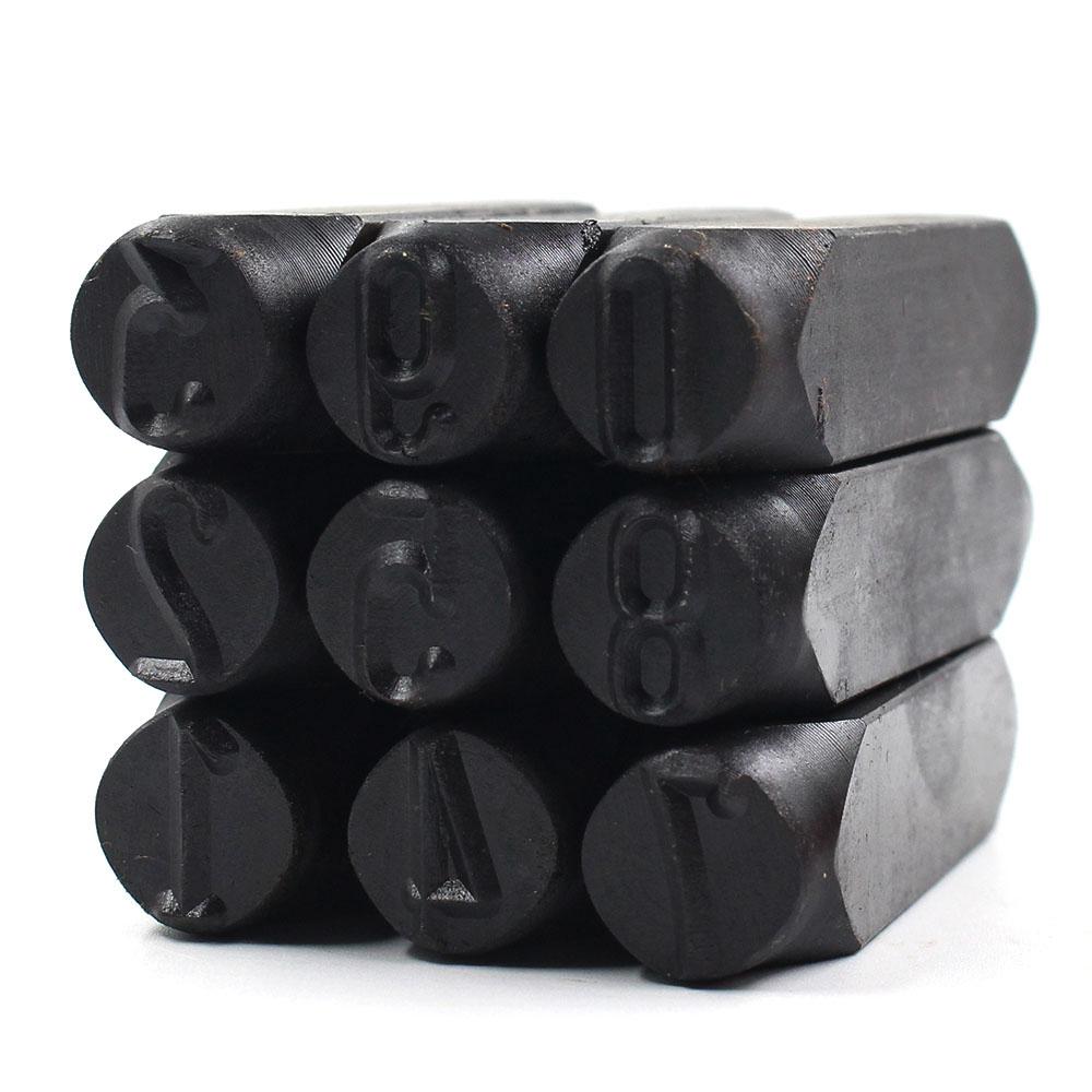 Штамповочная форма из углеродистой стали, ремесленный инструмент, пуансон с буквами и номерами, стальной штамп с цифрами, набор металлических пуансонов