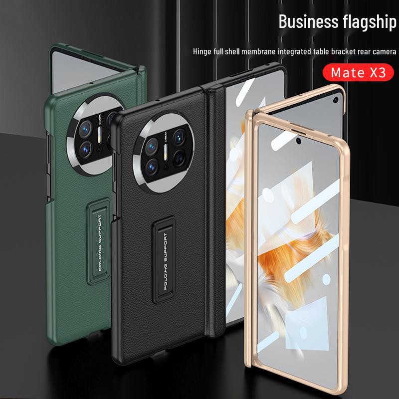 Кожаный складной чехол-подставка для Huawei Mate X3: Полное покрытие, Защита от падений