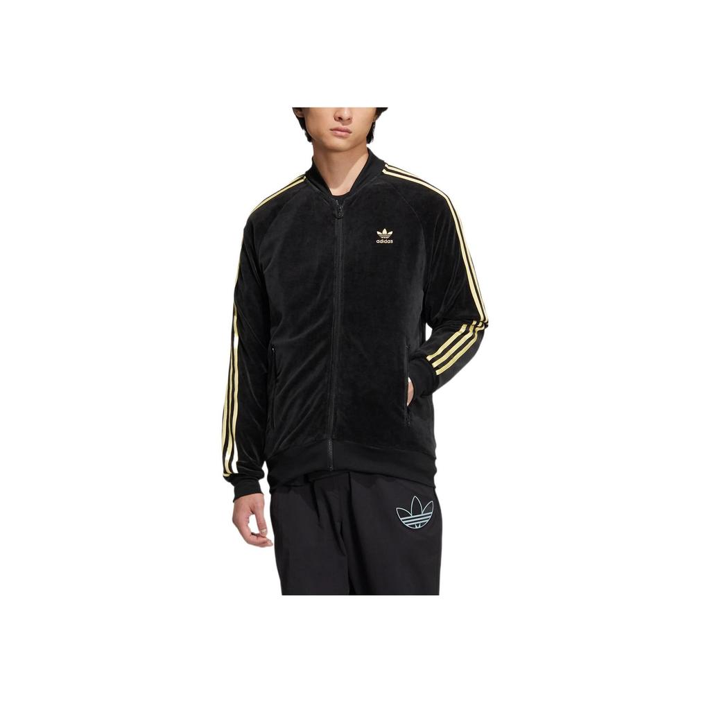 adidas Оригиналы Adicolor Classics Велюровая спортивная кофта Черный HR3445