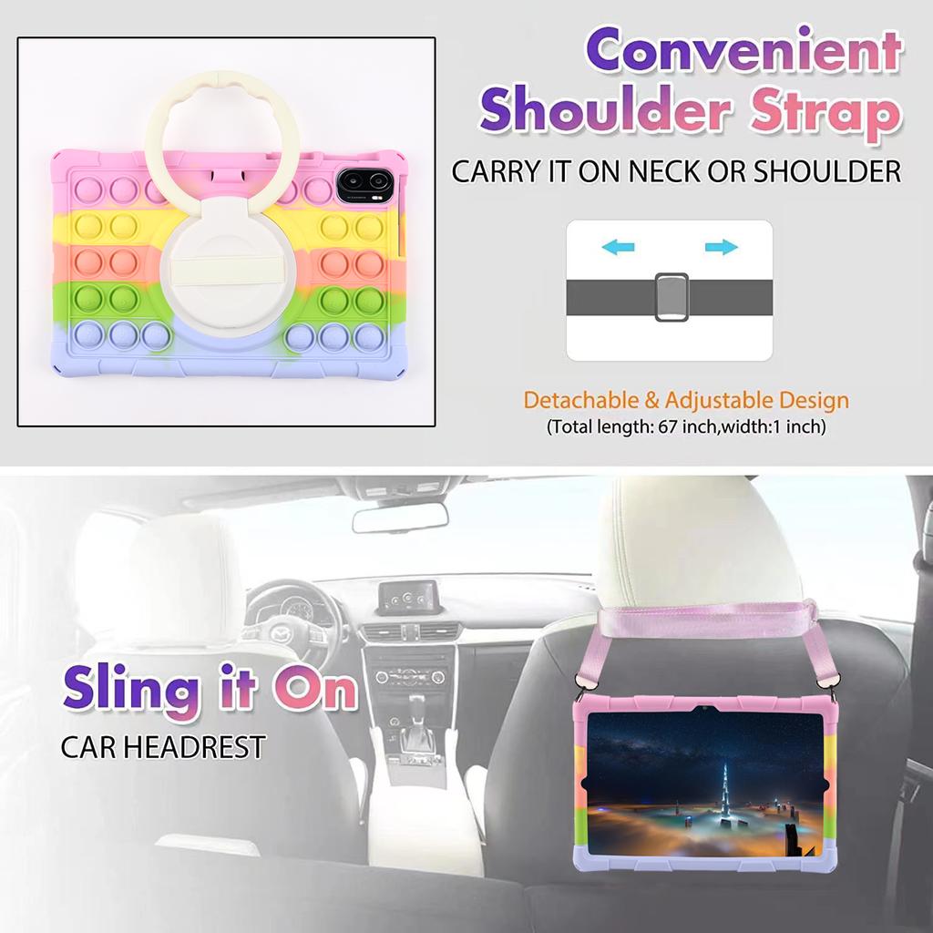 Противоударный чехол для планшета iPad Pro 11 12,9 M2 M1 360, вращающаяся подставка с ремешком на руку, чехол для iPad Air 5 10,9 2022 10th Air 4 2020 Funda