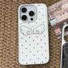 Роскошный чехол Clmj Черно-белый в горошек с крыльями для iPhone 17 16e 16 15 14 13 12 11 Air Pro Max X XSMAX Plus Свитч принт Чехол