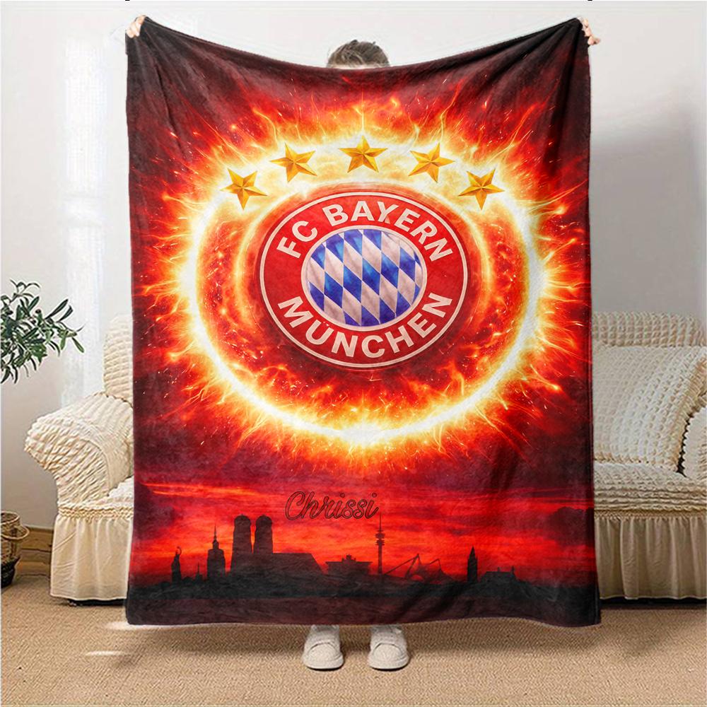 Fc Bayern Munich Team Blankets Flannel Printed Breathable Warm Throw Blanket for Home Office Bedspreads 0708a127