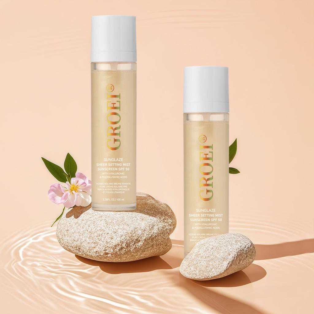 100 мл Фиксирующий спрей для лица SPF 50, легкая вуаль, солнцезащитный спрей для ухода за кожей, нежирный
