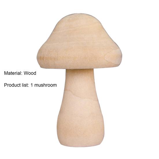 Wooden Mushroom DIY Mushroom Ornament Unfinished Mini Kids Toy for Home