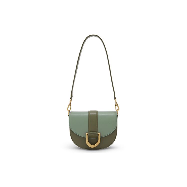 Charles & Keith Gabine Versatile PU Leather Saddle Bag Small CK Shoulder Bag Women bags Brown CK2-80781629-2