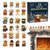 24-дневный рождественский календарь-обратный отсчет с мини-фигуркой шотландской коровы, рождественский подарок, подвеска-корова на рождественскую елку