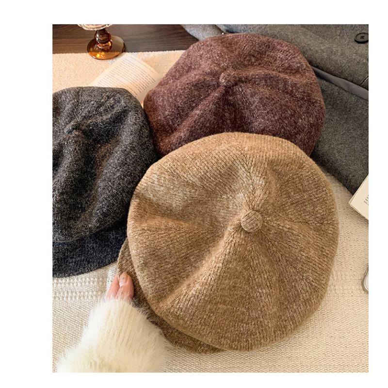 Women S Vintage Beret Hat Large Head Size Versatile Painter Hat