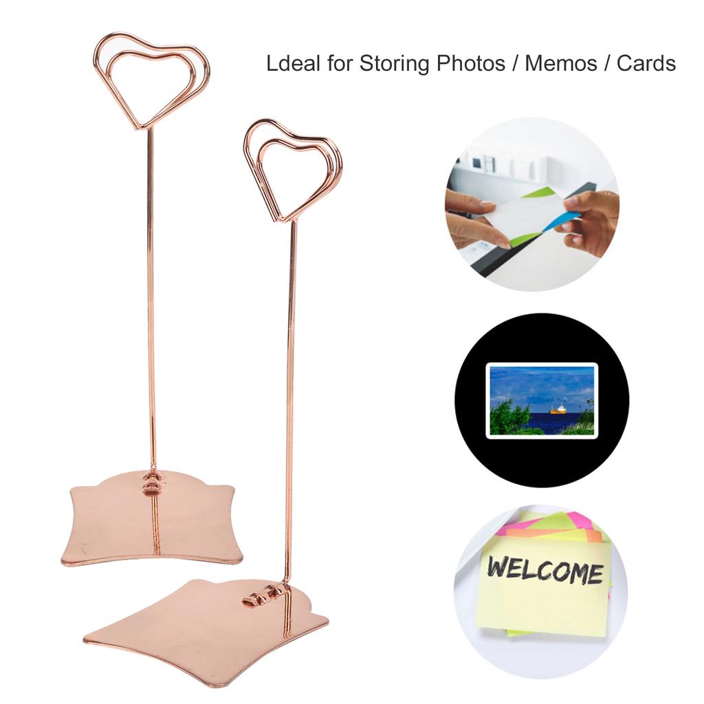 2Pcs Table Number Holder Multipurpose Name Card Clips for Wedding Party