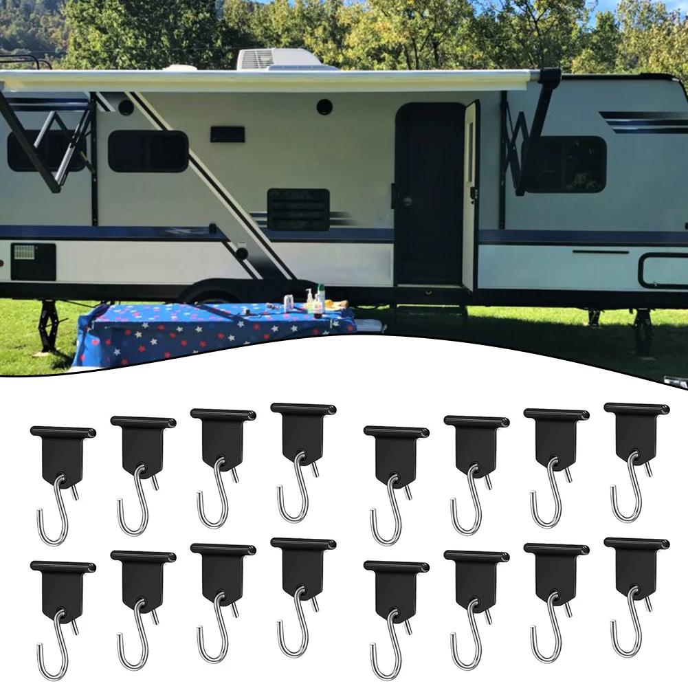 16 шт. Крючки для тента RV S-ОБРАЗНЫЕ Крючки для канта Кемпинговый крючок для канта Универсальные аксессуары для каравана, кемпера