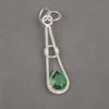 Green Emerald Gemstone Handmade Boho Jewelry, Attractive Pendant For Gift, 925 Sterling Silver Pendant For Wedding Gift
