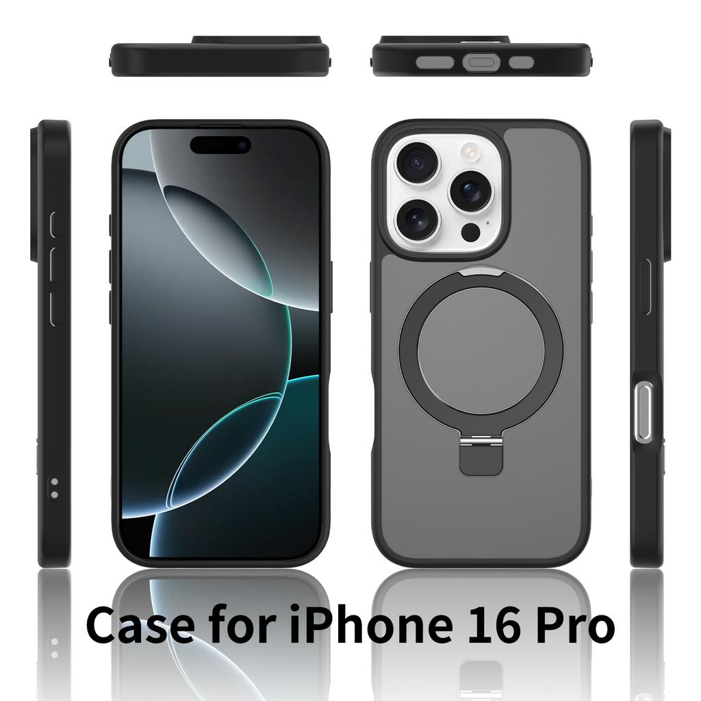 Магнитный держатель Стенд Матовый чехол для телефона для Magsafe Mag Safe Iphone Air 17 Pro 16 15 14 Plus 13 Pro Max 12 11 14Pro 13Pro 16Pro 15Pro Чехол-подставка для телефона