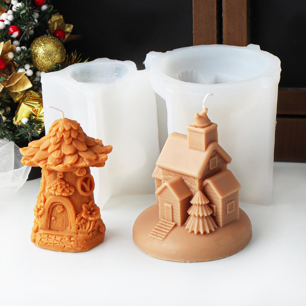 3D Европейское Здание Дом Силиконовая Форма для Свечей DIY Ручная Работа Ароматерапия Гипс Смола Мыловарение инструменты для изготовления свечей
