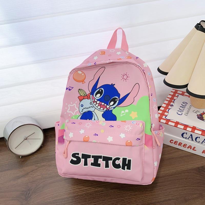 Lilo Stitch Kids School Backpack With Lightweight Nylon And Animal Print For Preschoolers