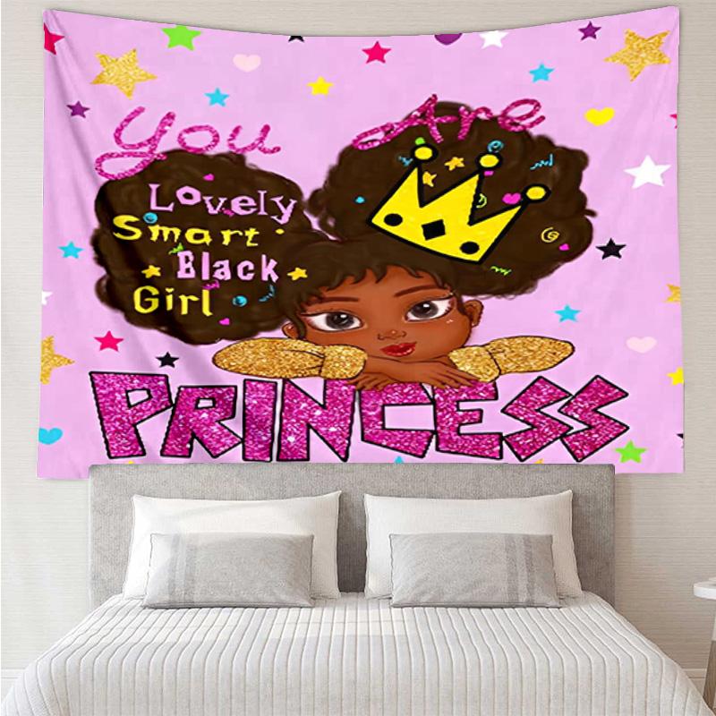 1PC Black Princess Magic Celebration K-pop music group Tapestry Accessories for Bedroom,Livingroom, dormitory Room Wall Decor Fan Birthday Gifts