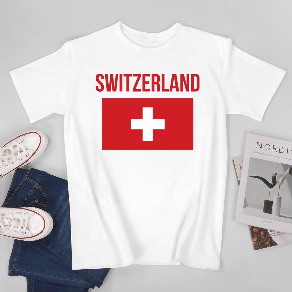 Unisex Unisex Switzerland Swiss Flag Heritage Tshirt Tees Oneck T Shirts WoUnisex Boys 100 Cotton TShirt