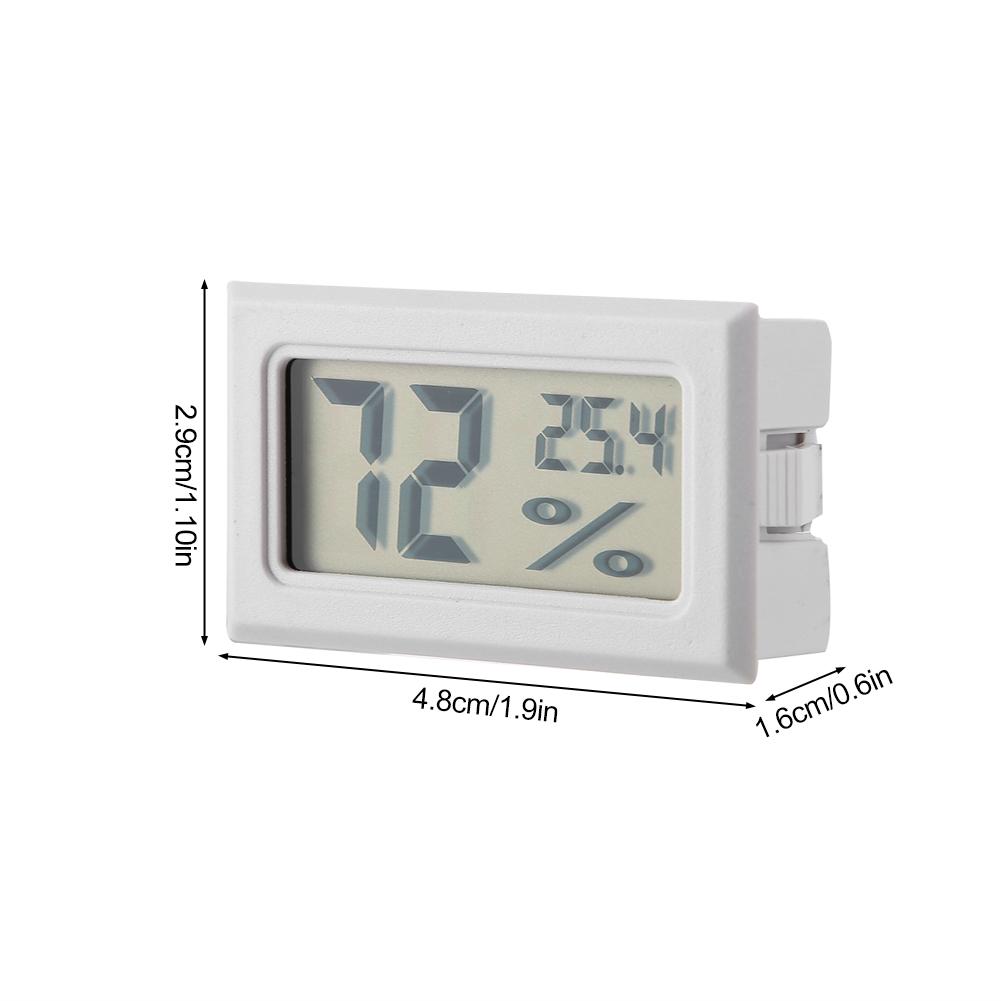 Embedded Digital Hygrometer Thermometer Humidity Temperature Monitor with Built in Probe Black