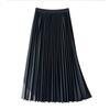 Spring and Autumn Women's Skirt High Waist Slim Pleated Skirt Fashion Versatile Half-body Skirt Draped Long Skirt