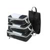 4Pcs/set Portable Compression Packing Cubes Luggage Suitcase Organizer Set Extensible Packing Mesh Bags Clothing Storage Bages
