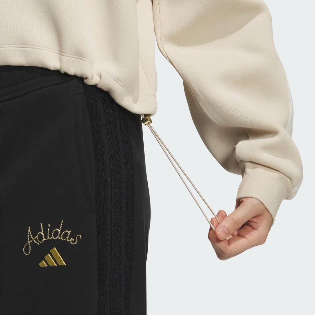 adidas Спортивный пуловер с капюшоном в полоску с длинным рукавом для женщин sweatshirt KH2696