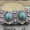 Retro Women's Gift Oval Turquoise Carved Tibetan Bangle Bracelet Boho Jewelry