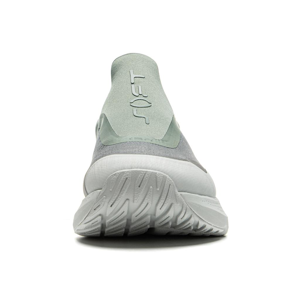 Li-Ning Мягкая ткань Go, удобная, модная, нескользящая, износостойкая, низкая повседневная обувь, мужские кроссовки, серо-зеленые AGLU099-2