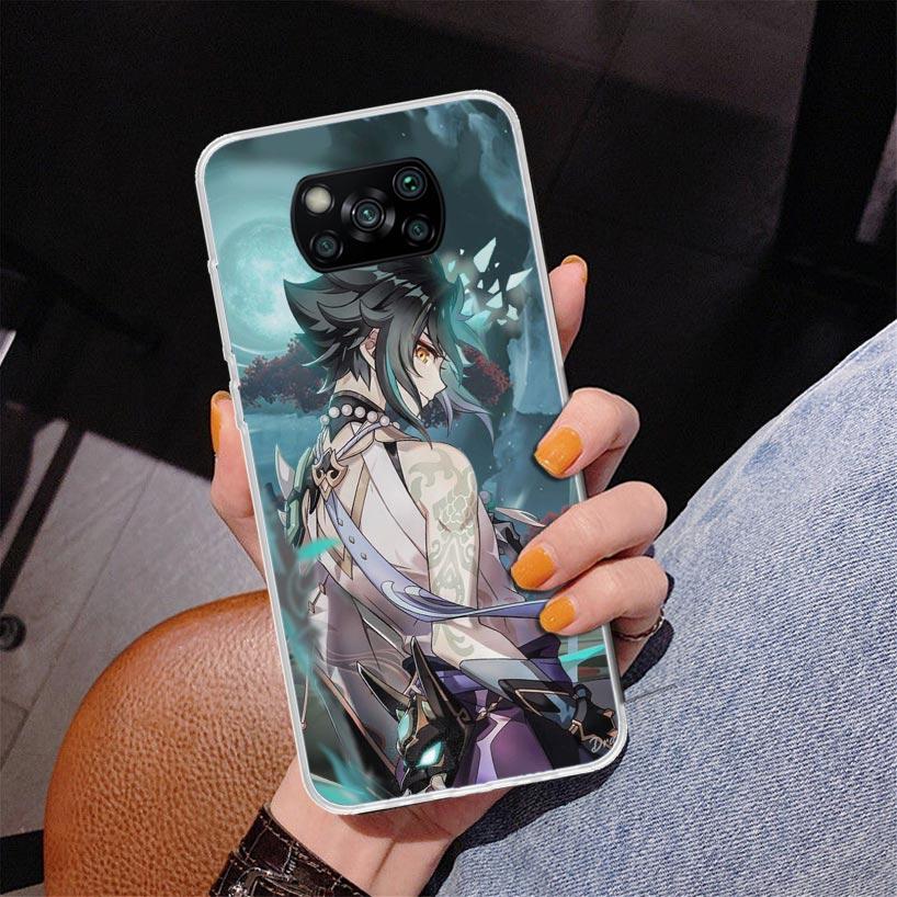 Чехол для телефона Xiao Genshin Impact для Xiaomi Poco X5 X6 X7 Pro X4 Gt F7 Ultra M8 M7 Redmi 15C 15 13C 13 12C 12 Уникальный чехол Coque P