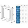 Panneau d'inspection durable en plastique abs blanc hatch mur porte d'accès 200x300mm