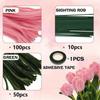 161 Pcs DIY Tulip Bouquet Making Kit Fuzzy Sticks Crafting Materials Bendable Wire Bulk for Art Classroom Valentine'S Day Mothers Day Gift