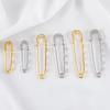5pcs Rhinestone Large Safety Pins Crystal Brooch with 3/4/5 Loops for DIY Blankets Skirts Knitted Fabric Crafts Jewelry Findings