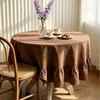 European Round Table Cloth Household Round Table Cloth Hotel Waterproof Oil-proof Wash-Free Cloth Table