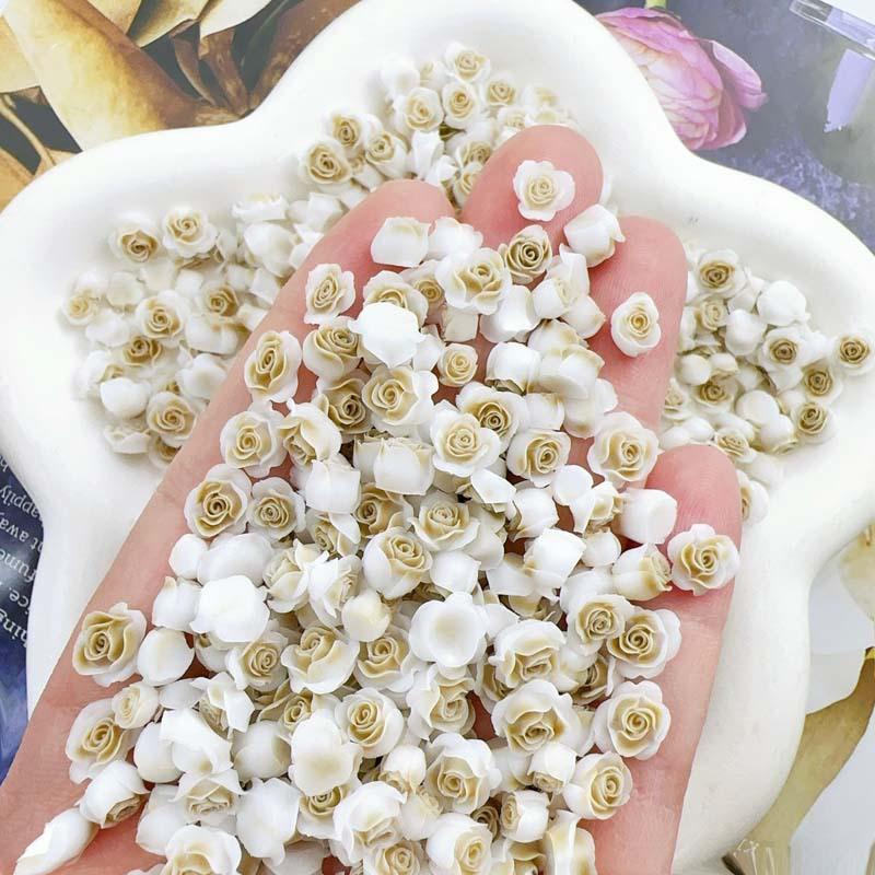 New Resin Luminous Mixed Rose Flower Nail Decorations DIY Wearable Nail Art Accessories Wholesale