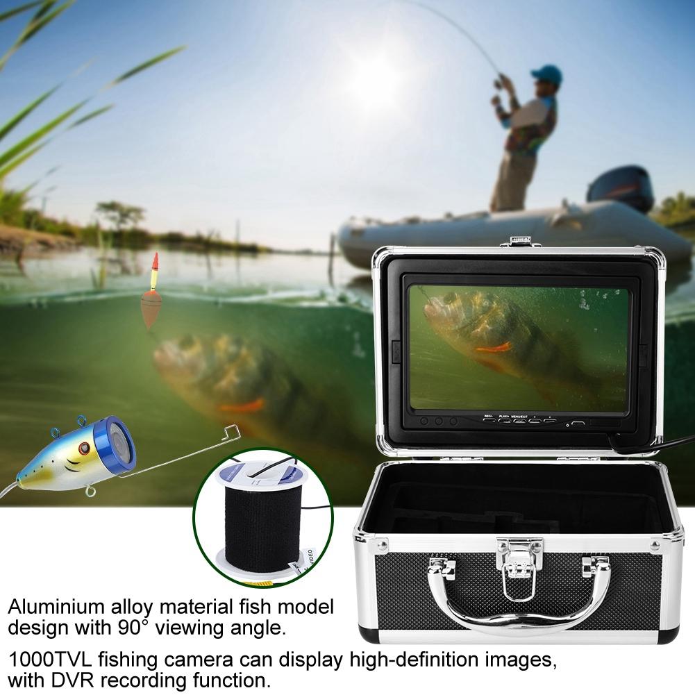 7-дюймовый 30M инфракрасный рыбопоисковый эхолот 1000 TVL Подводный DVR камера рыболовный монитор