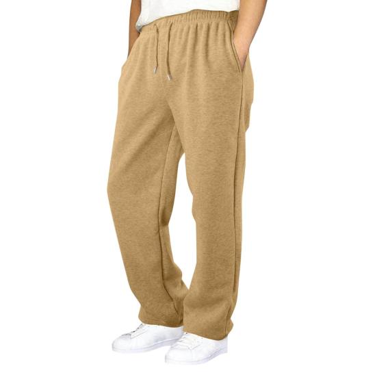 Men Baggy Sweatpants Drawstring Waist Athletic Pants Straight Leg Casual Trousers Jogging Pants for Autumn Winter Workout Tennis Morning Running