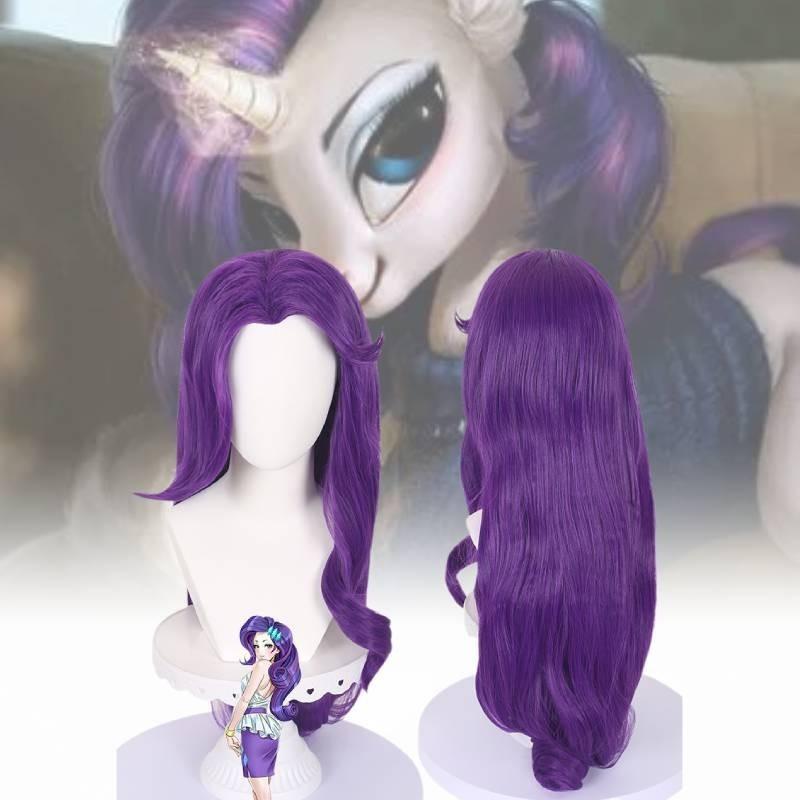Парик Косплей Рарити из My Little Pony Роскошный Длинный Волнистый Фиолетовый Высокотемпературное Волокно