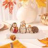Valery Madelyn Autumn Ornaments, Seasonal Decor, Cute Hedgehog Set of 3 Figurines, Objects, Interior Decor, Outdoor Decor, Statues, Autumn Garden,