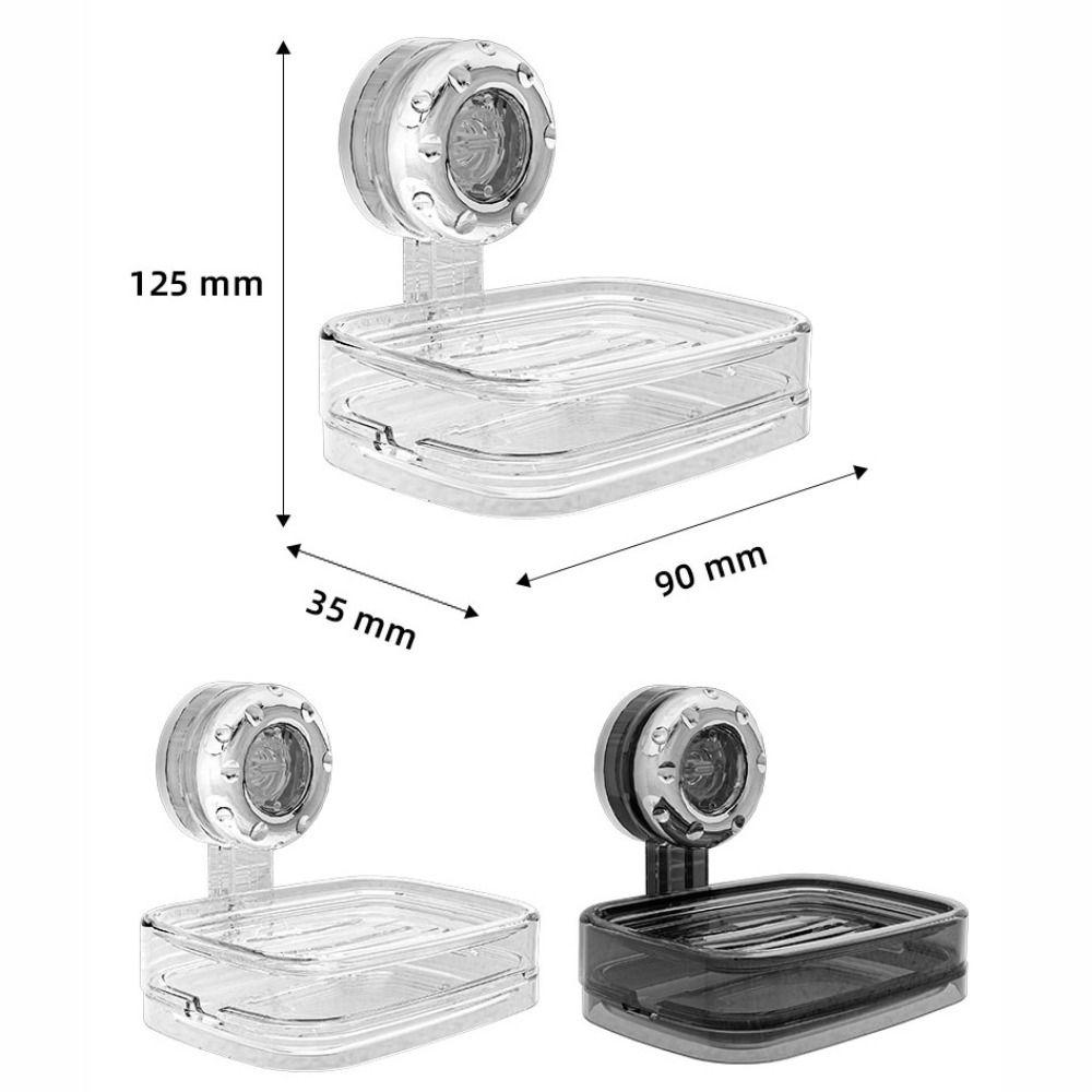 No Punching Bathroom Soap Box Transparent Toilet Soap Dish Portable Soap Rack Household
