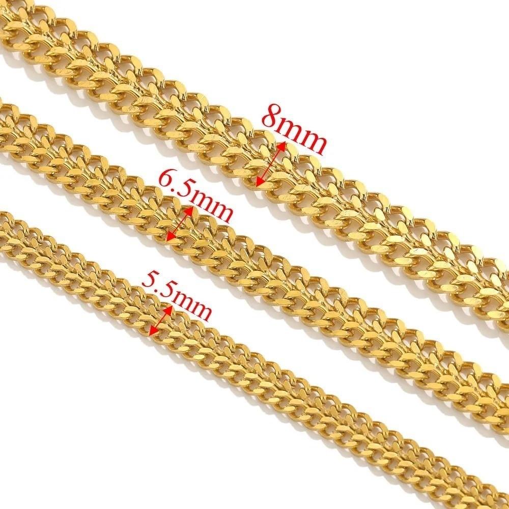 5.5mm Width Stainless Steel Curb Chain 8mm Width Bulk Chains Handmade Chains DIY Bracelet Making
