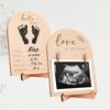 Wooden Baby B Ultrasound Photo Frame New Mother Photo Frame Commemorative Display Sonogram Photo Frame