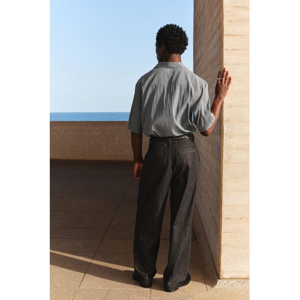 Рубашка HM Utility Regular Fit, темно-серая