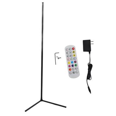 Угловой напольный светильник с регулировкой яркости RGB, меняющий цвет, синхронизация с музыкой, современный светодиодный торшер с пультом дистанционного управления