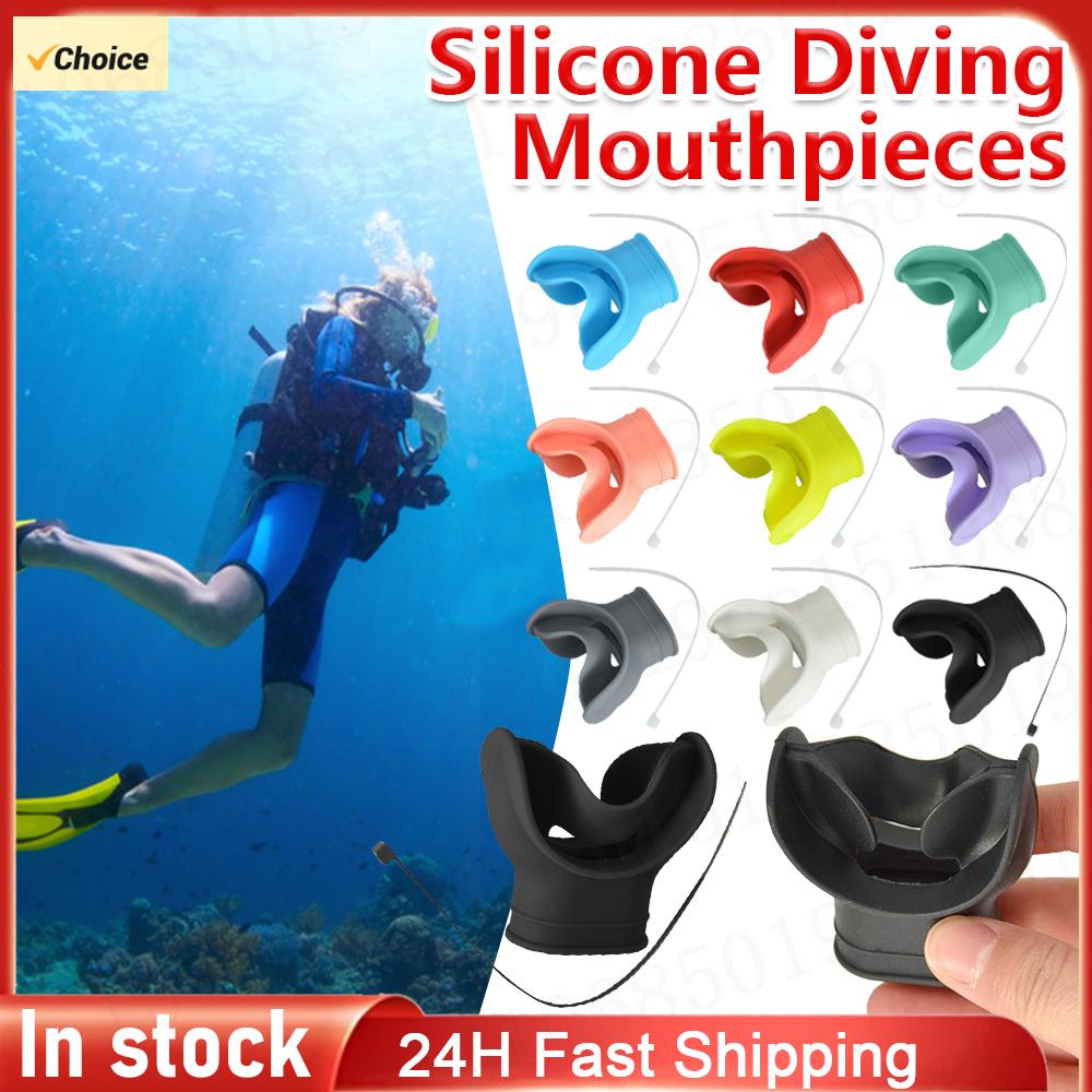 Silicone Scuba Diving Snorkel Regulator Mouthpiece Cover Octopus Holder Retainer Tongue Diving Mouthpiece Scuba Accessories