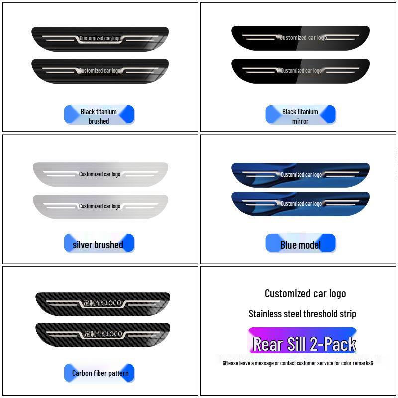 Универсальная накладка на порог двери автомобиля из нержавеющей стали: Защитная накладка на порог и внутренняя отделка